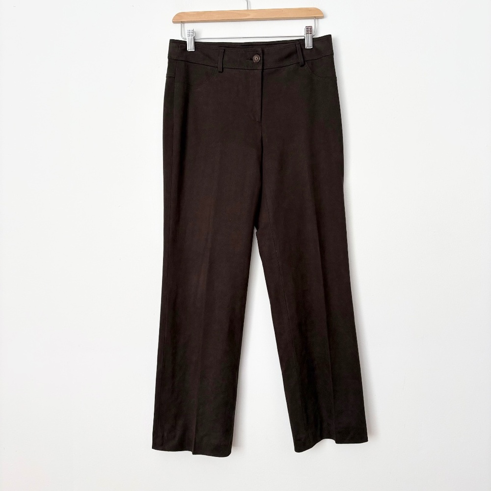 Vintage dark brown faux suede pants
